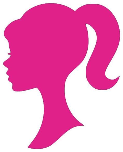 barbie head silhouette|Barbie Head Silhouette Vectors .